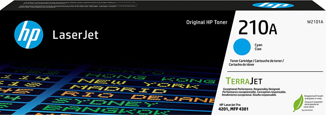 Genuine HP 210A Cyan Toner Cartridge W2101A 1,800 Print