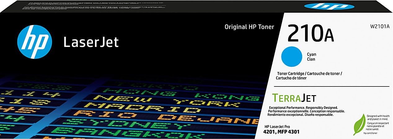 Genuine HP 210A Cyan Toner Cartridge W2101A 1,800 Print