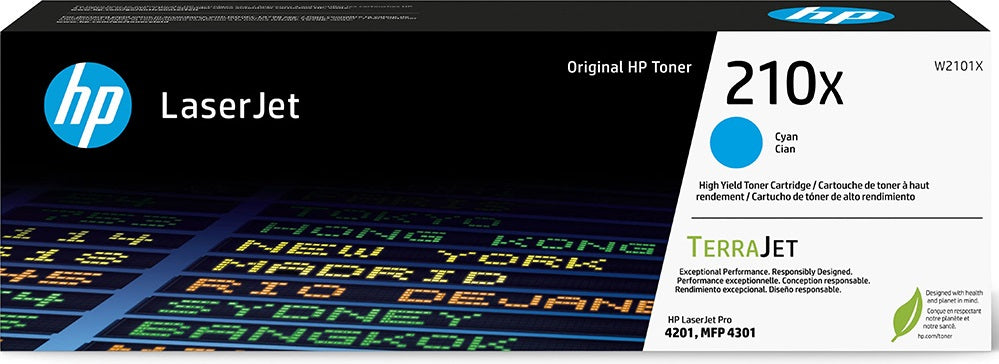 Genuine HP 210X Cyan Toner W2101X 5,500 Print