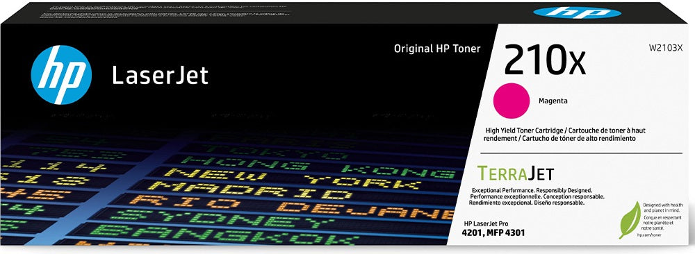 Genuine HP 210X Magenta Toner W2103X 5,500 Print