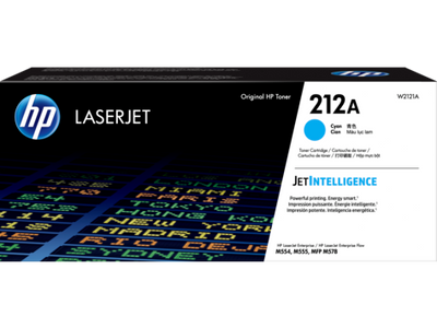Genuine HP 212A W2121A Cyan Toner Cartridge 4,500 Print