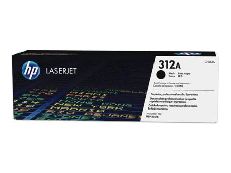 Genuine HP 312A CF380A Black Toner Cartridge 2,400 Pages