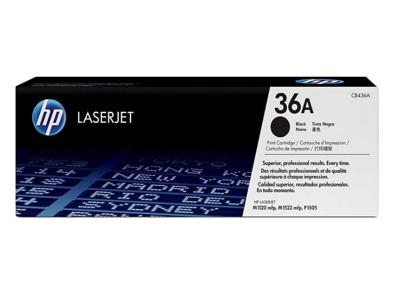 Genuine HP 36A CB436A Black Toner Cartridge 2,000 Yield