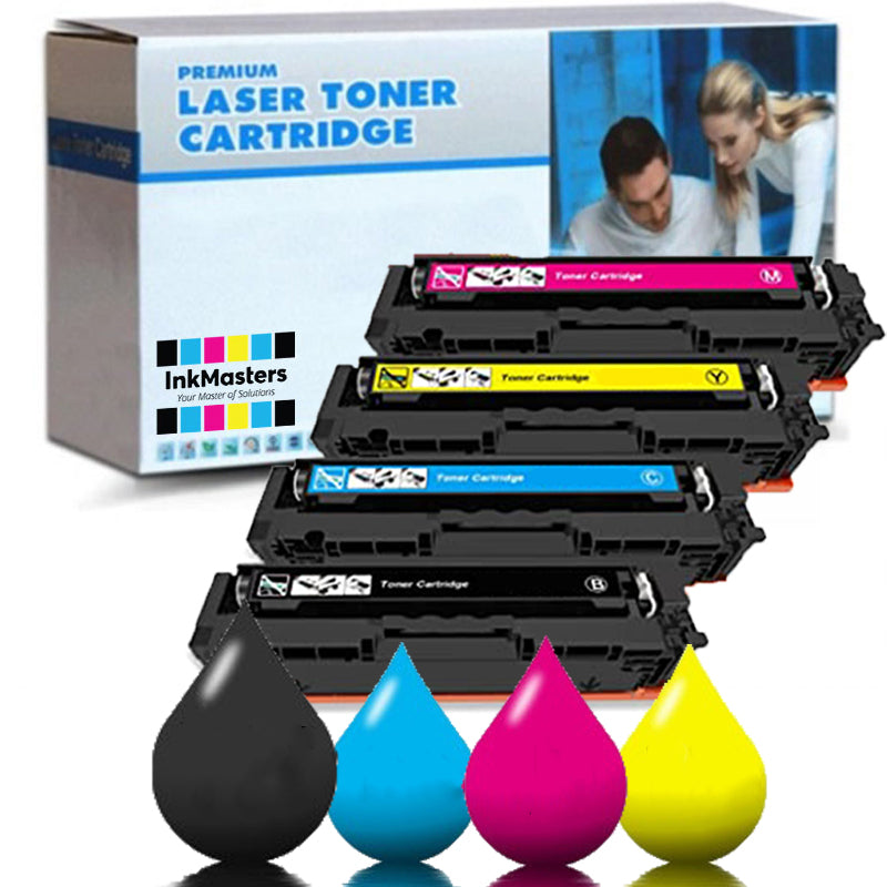 4 Pack HP 416X Toner Compatible *With New Chip* W2040X-W2043X 1BK,1C,1M,1Y