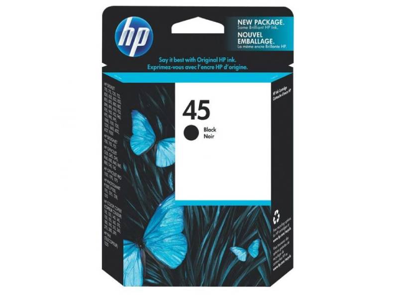Genuine HP 45 51645AA Black Ink Cartridge 883 Print