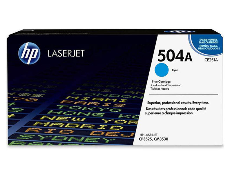 Genuine HP 504A CE251A Cyan Toner Cartridge 7,000 Page