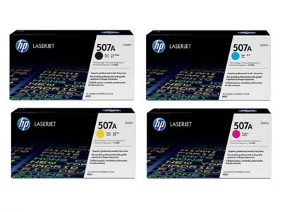 Genuine 4 Pack HP CE400A-CE403A Toners 1BK,1C,1M,1Y (HP 507A)