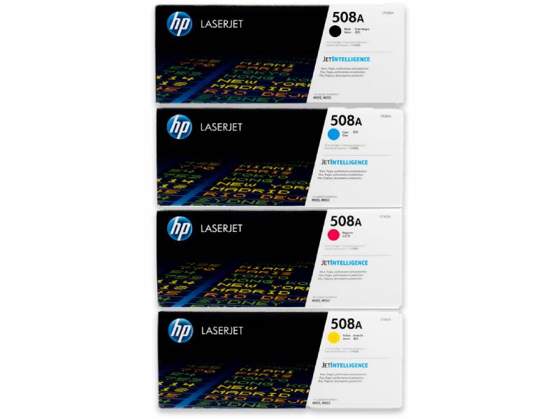 Genuine 4 Pack HP 508A Toner Cartridges CF360A-CF363A 1BK,1C,1M,1Y