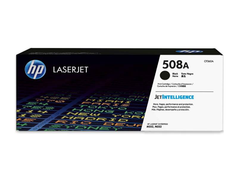 Genuine HP 508A CF360A Black Toner Cartridge 6,000 Print