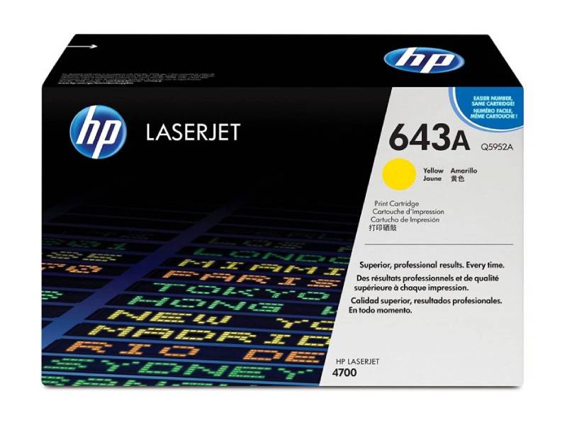 Genuine HP Q5952A 643A Yellow Toner Cartridge 10,000 Print