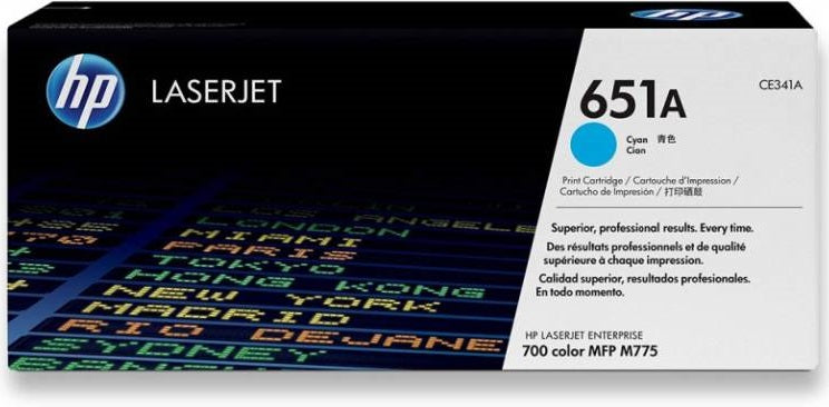 Genuine HP 651A CE341A Cyan Toner Cartridge 16,000 Print