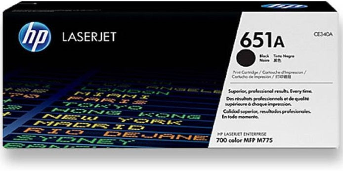Genuine HP 651A CE340A Black Toner Cartridge 13,500 Page