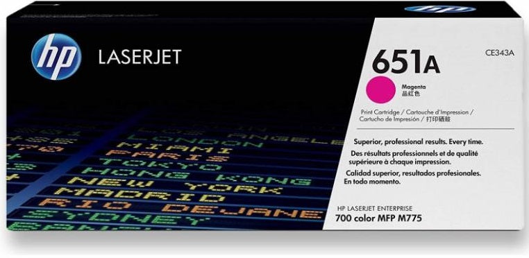 Genuine HP 651A CE343A Magenta Toner Cartridge 16,000 Print