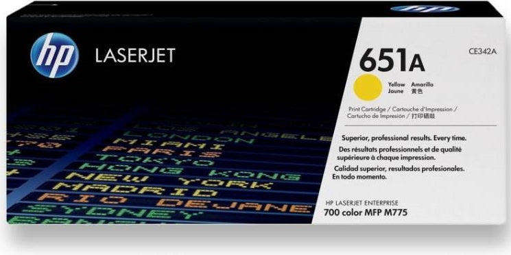 Genuine HP 651A CE342A Yellow Toner Cartridge 16,000 Print