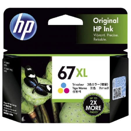 Genuine HP 67XL 3YM58AA Tricolour Ink Cartridge 200 pages