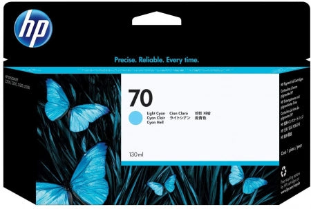 Genuine HP 70 C9390A Light Cyan Ink Cartridge Z3100 / 3200 / 2100 / 5200 600 pages
