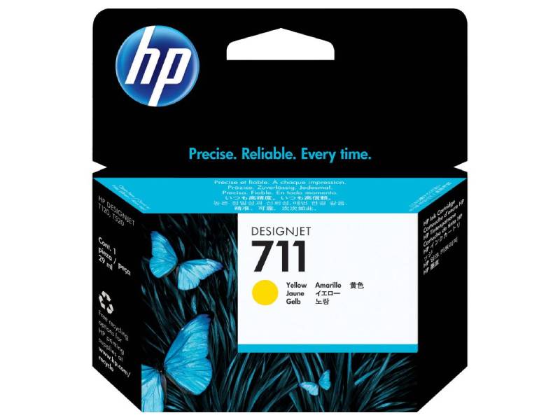 Genuine HP 711 Yellow Ink Cartridge CZ132A 450 Print