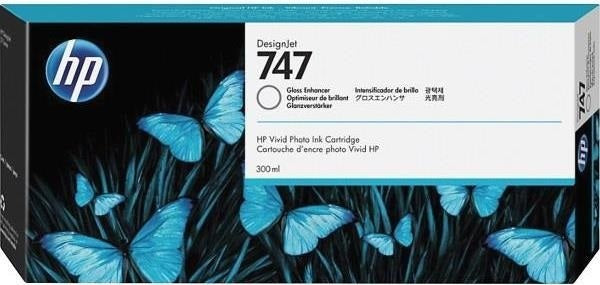 Genuine HP 747 DesignJet Gloss Enhancer Ink Cartridge 300m