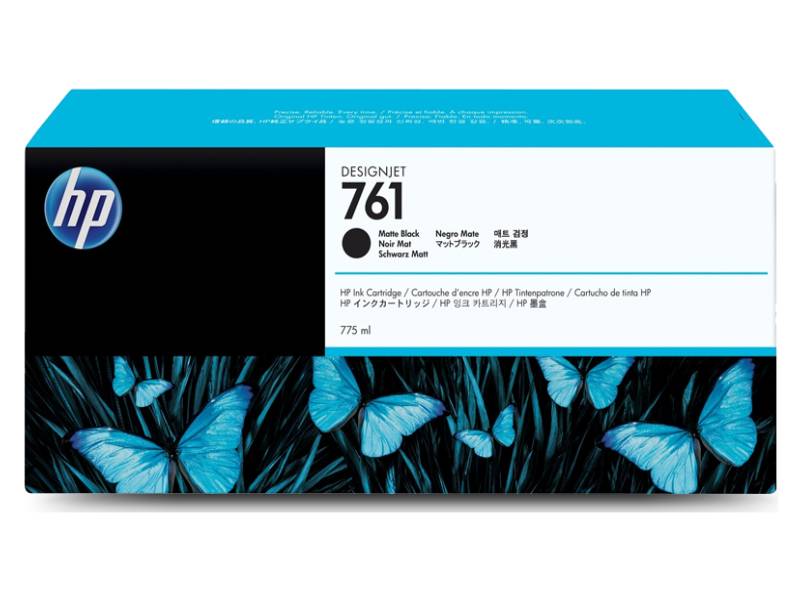 Genuine HP 761 Matte Black Ink Cartridge 4,400 Print