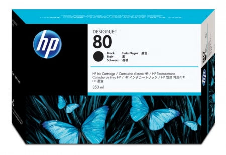 HP 80 C4871A Black Genuine Ink Cartridge 4,400 Prints