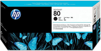 HP 80 C4820A Black Printhead & Printhead Cleaner