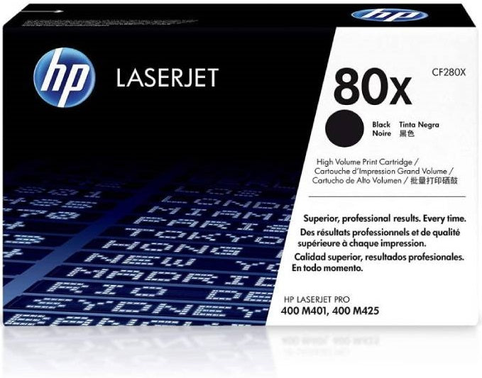 Genuine HP 80X CF280X Black Toner Cartridge ~ 6,900 Print