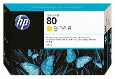 HP 80 C4873A Yellow Genuine Ink Cartridge 2,200 Prints