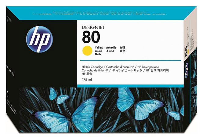 HP 80 C4873A Yellow Genuine Ink Cartridge 2,200 Print