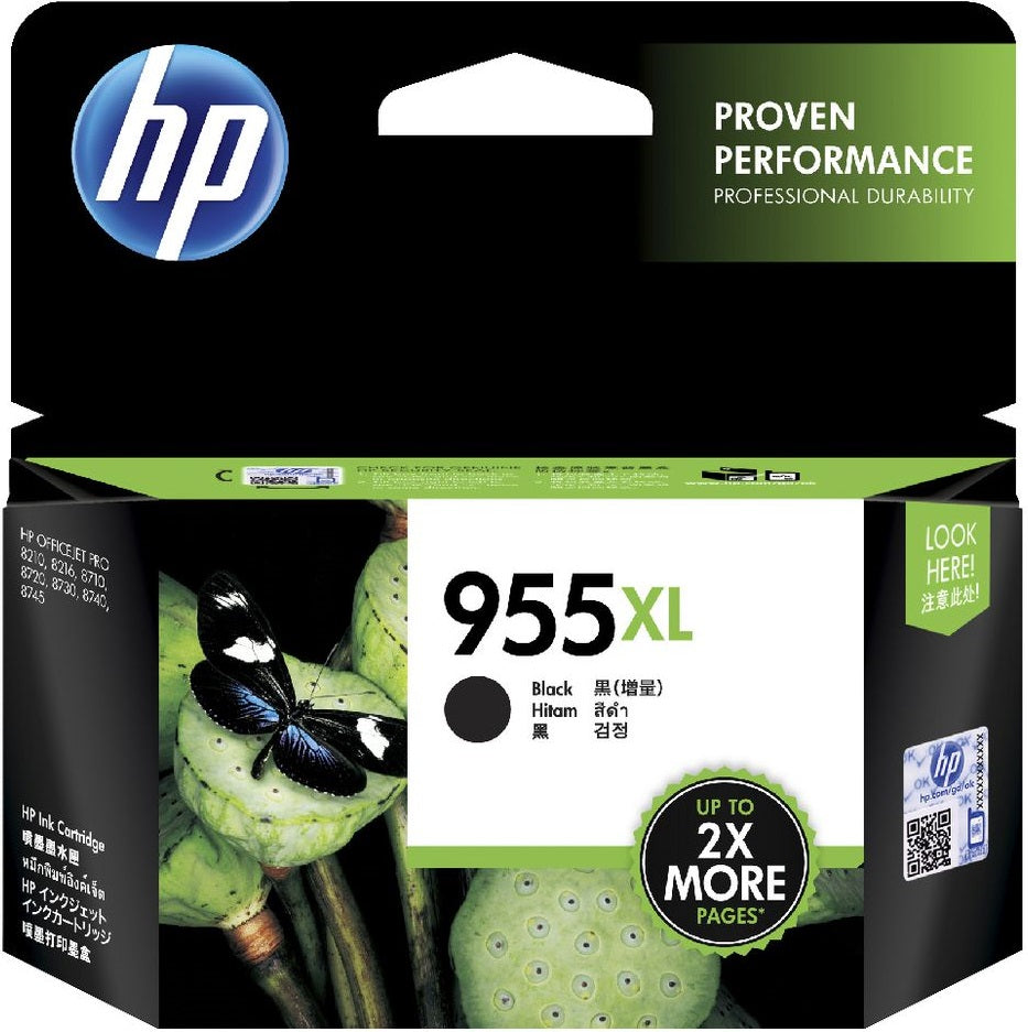 Genuine HP 955XL Black Ink Cartridge L0S72AA