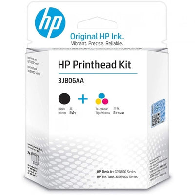 HP Genuine 3JB06AA Printhead Set (Black M0H51A GT51 + Tri-Color M0H50A GT52)
