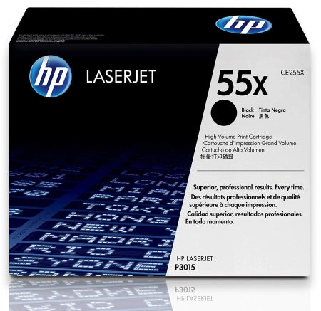 Genuine HP 55X CE255X Black Toner Cartridge 12,000 Pages