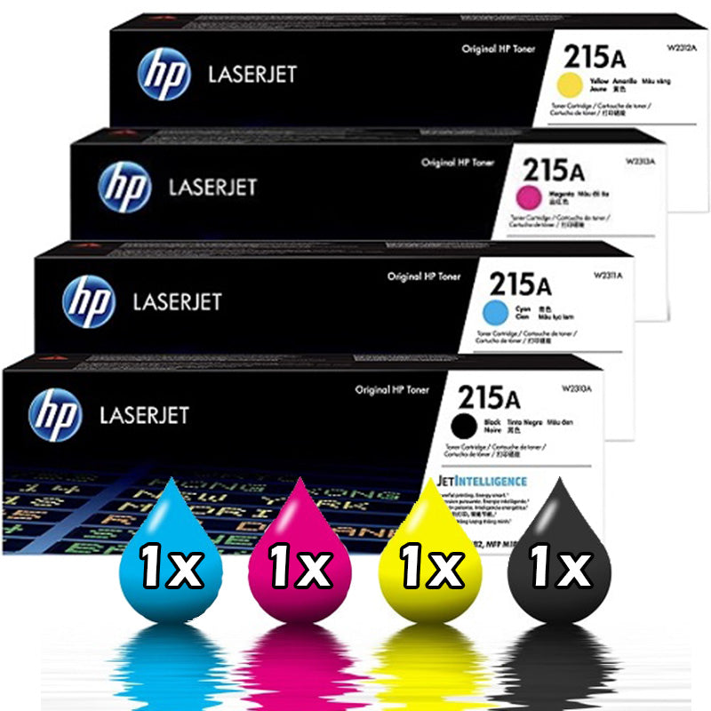 Genuine 4 Pack HP 215A Toner Pack W2310A-W2313A 1BK,1C,1M,1Y