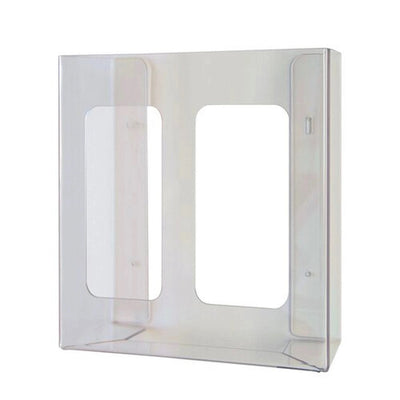 HALYARD Exam Glove Dispenser, Exam Glove Dispenser (Suits 9.5"- 12" gloves), Clear Plastic, Double, 96mm (D) x 274mm (W) x 256mm (H)