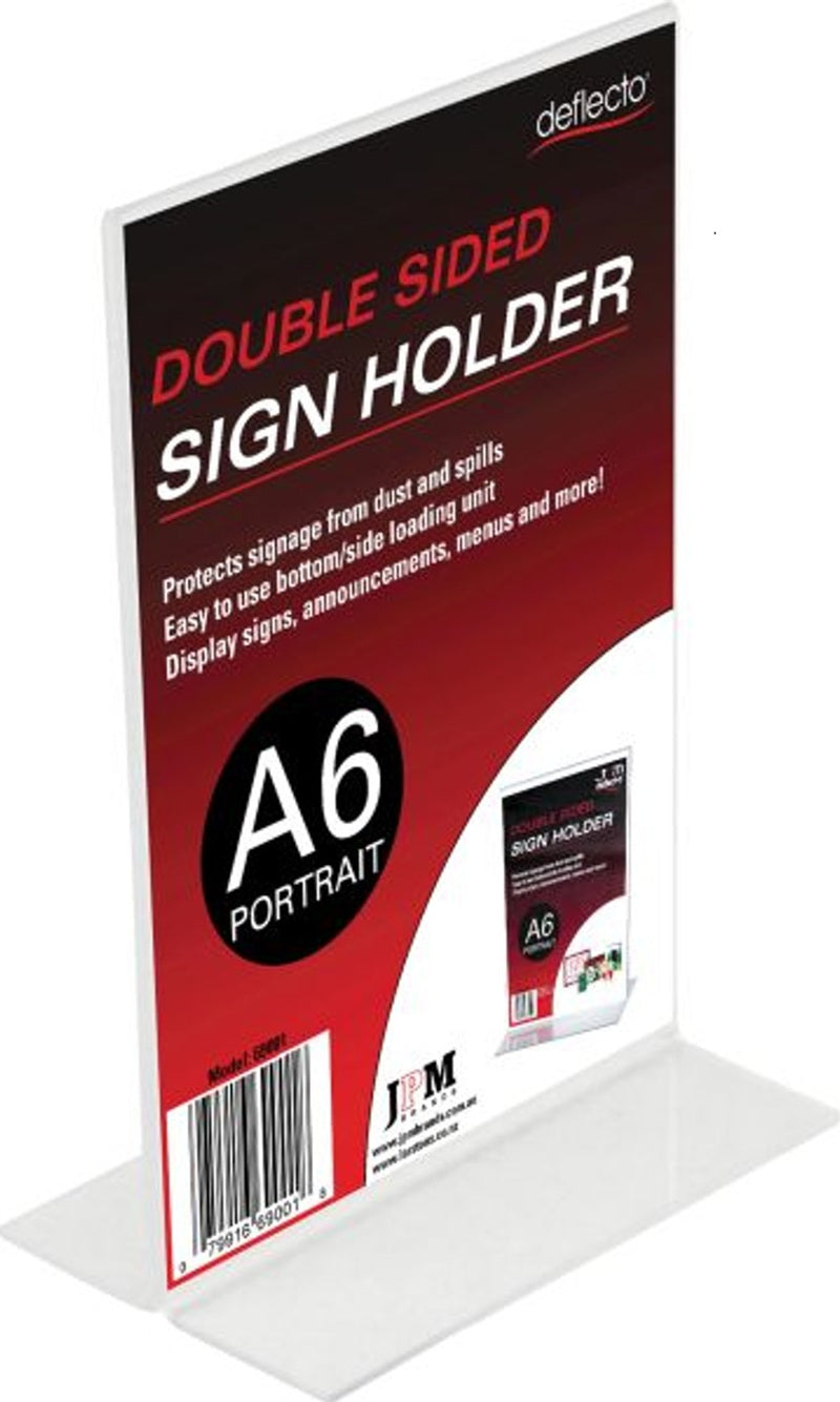 10 X Deflect-O A6 Double Sided Document Holder Portrait 69001