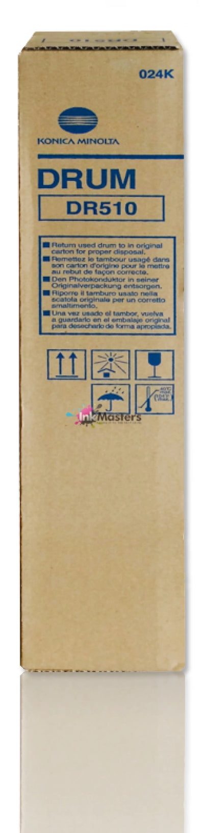 Konica Minolta Bizhub 420 421 500 501 Genuine DR510 (024K) Imaging Drum Unit - 250k Yield