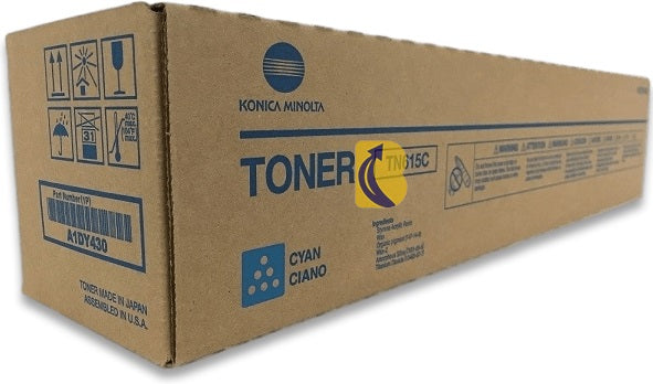 Genuine Konica Minolta TN615C Cyan Toner Cartridge A1DY450 75,000 Print