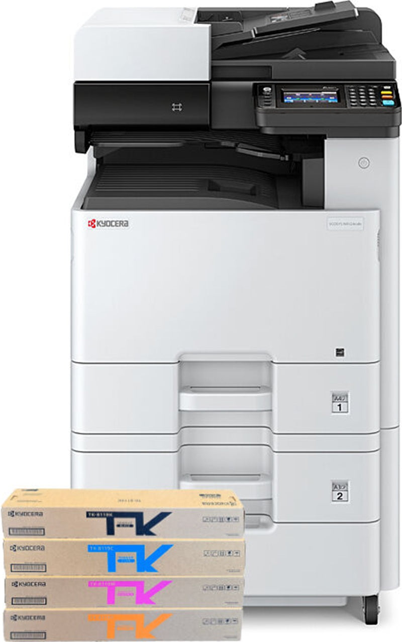 Kyocera M8124cidn A3 Colour Multifunction Printer + PF-470 with Bonus Free Set of Toner