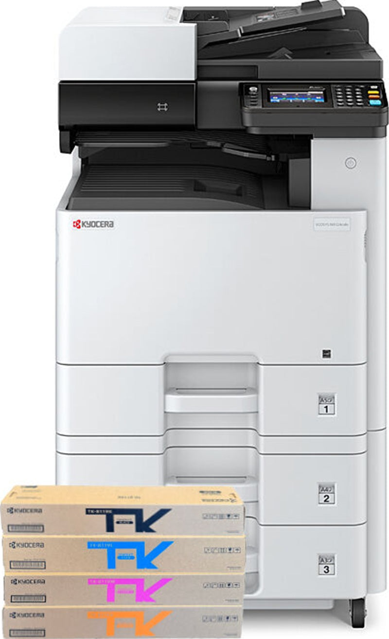 Kyocera M8124cidn A3 Colour Multifunction Printer + PF-471 with Bonus Free Set of Toner