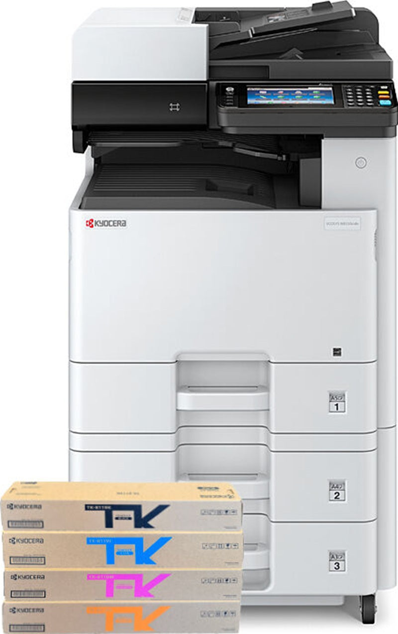 Kyocera A3 M8130cidn MFC Colour Laser Multifunctional Photocopier + PF-471 with Set of Toner