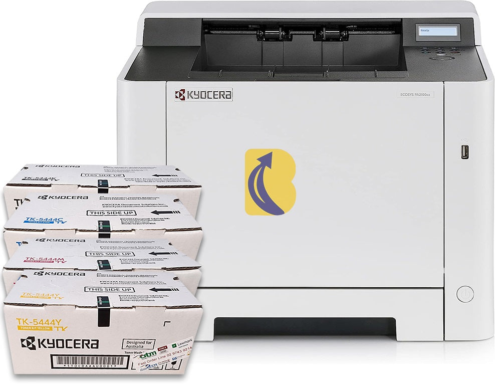 SALE! Kyocera ECOSYS PA2100CX Colour Laser Printer + TK-5444 CMYK Toner Bundle