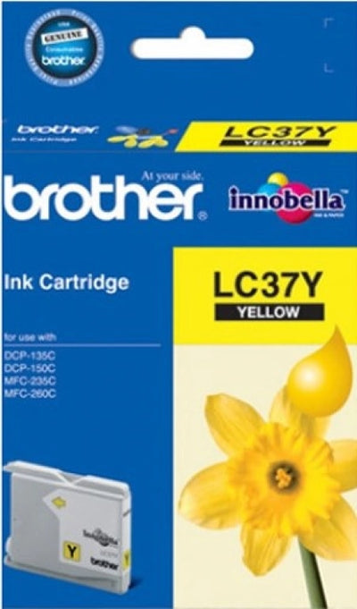 Brother LC37Y Yellow Genuine Ink Cartridge 300 Print Yield