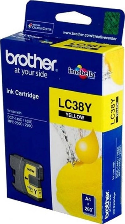 Brother LC38Y Yellow Genuine Ink Cartridge 260 Prints