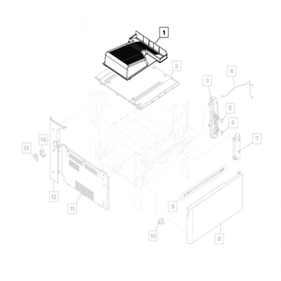 Lexmark 41X1942 Standard Output Bin (C9235, CS921, CS923, CS927, CX920, CX921, CX922, CX923, CX924, MX910, MX911, MX912, XC9235, XC9245, XC9255, XC9265, XM9145, XM9155, XM9165)