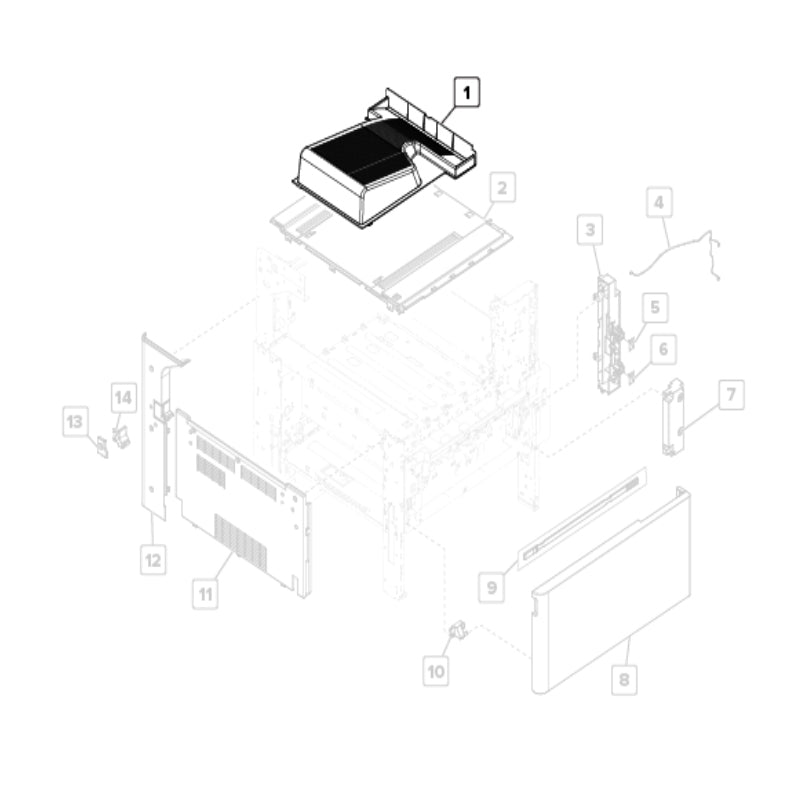 Lexmark 41X1942 Standard Output Bin (C9235, CS921, CS923, CS927, CX920, CX921, CX922, CX923, CX924, MX910, MX911, MX912, XC9235, XC9245, XC9255, XC9265, XM9145, XM9155, XM9165)