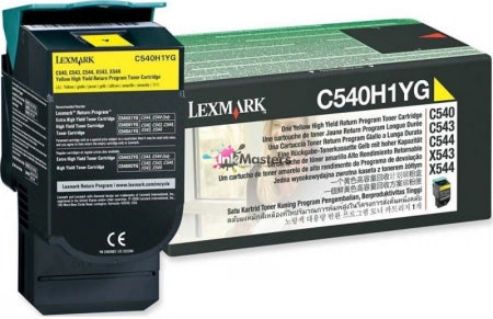 Genuine Lexmark C540H1YG Yellow Toner Cartridge 2K Print Yield