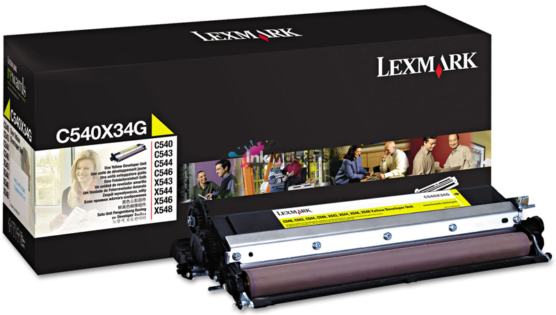 Genuine Lexmark C540X34G Yellow Developer Unit 30,000 Yield