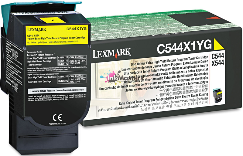 Genuine Lexmark C544X1YG Yellow Extra High Yield Toner Cartridge 4K Print Yield