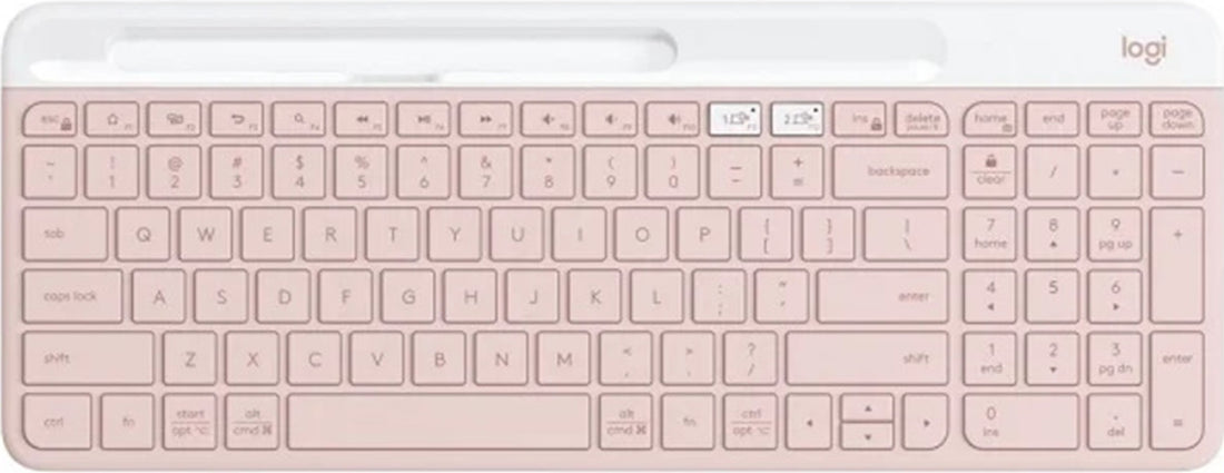 Logitech K580 Slim Multi-Device Wireless Keyboard (Rose)