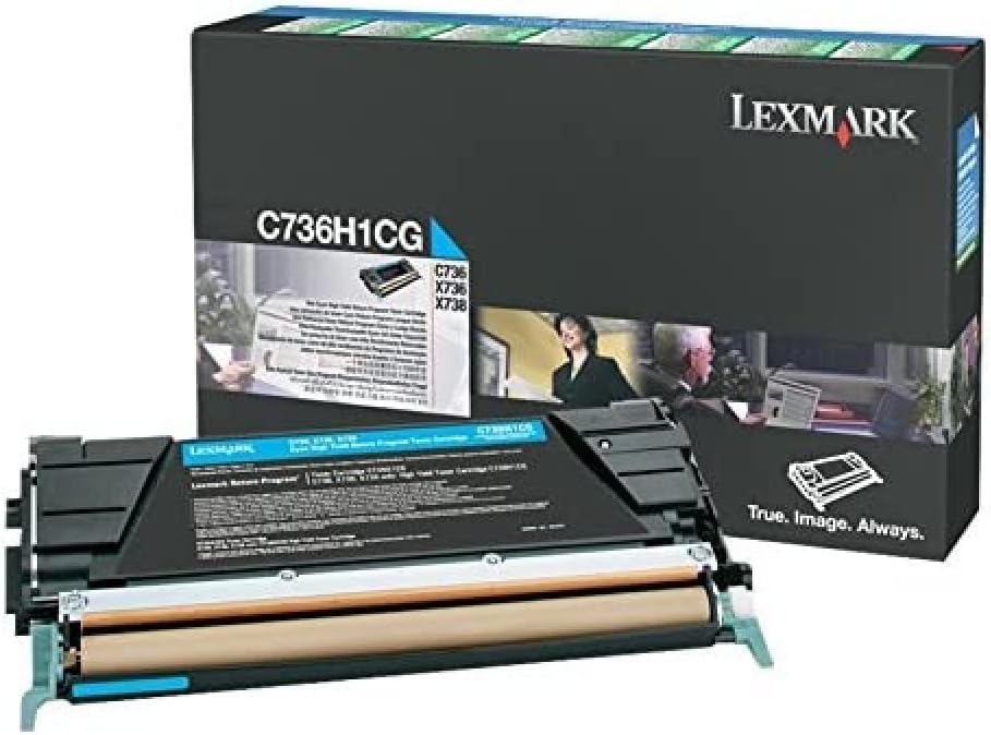 Genuine Lexmark C736H1CG Cyan High Yield Toner Cartridge 10K Print Yield