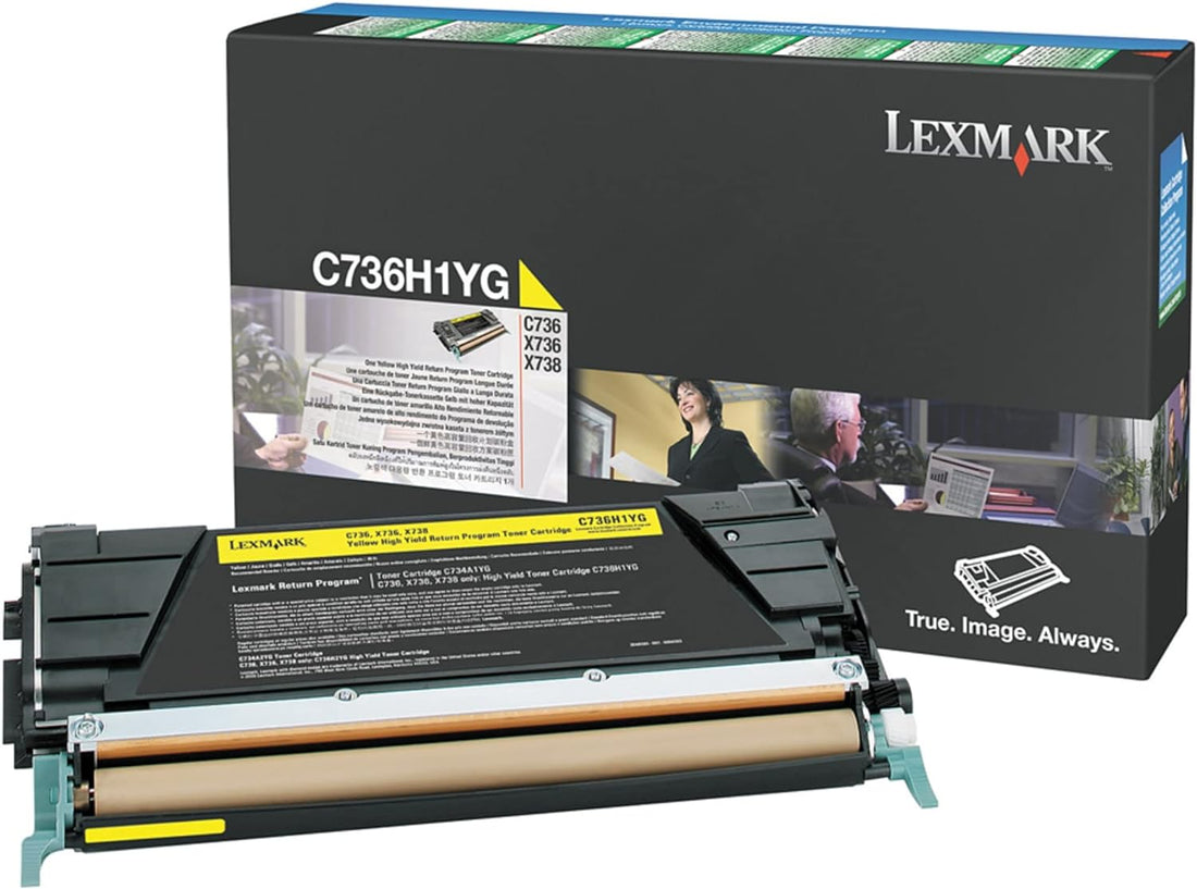 Genuine Lexmark C736H1YG Yellow High Yield Toner Cartridge 10K Print Yield